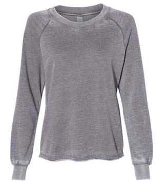 8626 - Women's Lazy Day Burnout French Terry Crewneck Sweatshirt