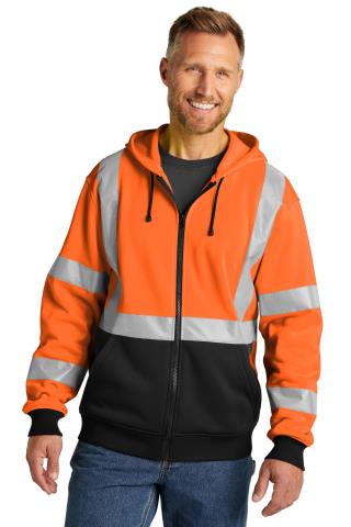 ANSI 107 Class 3 Heavy-Duty Fleece Full-Zip Hoodie