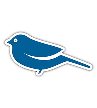 NI2-004 - Bluewhite Bird Sticker