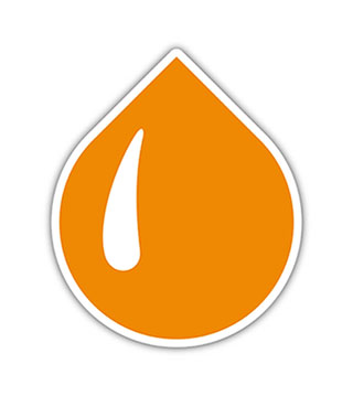 Orange Drop Sticker