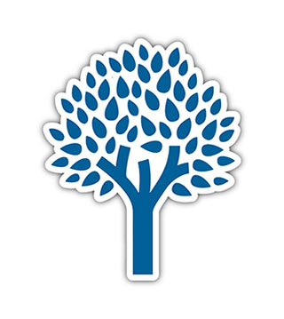 Bluewhite Tree Sticker